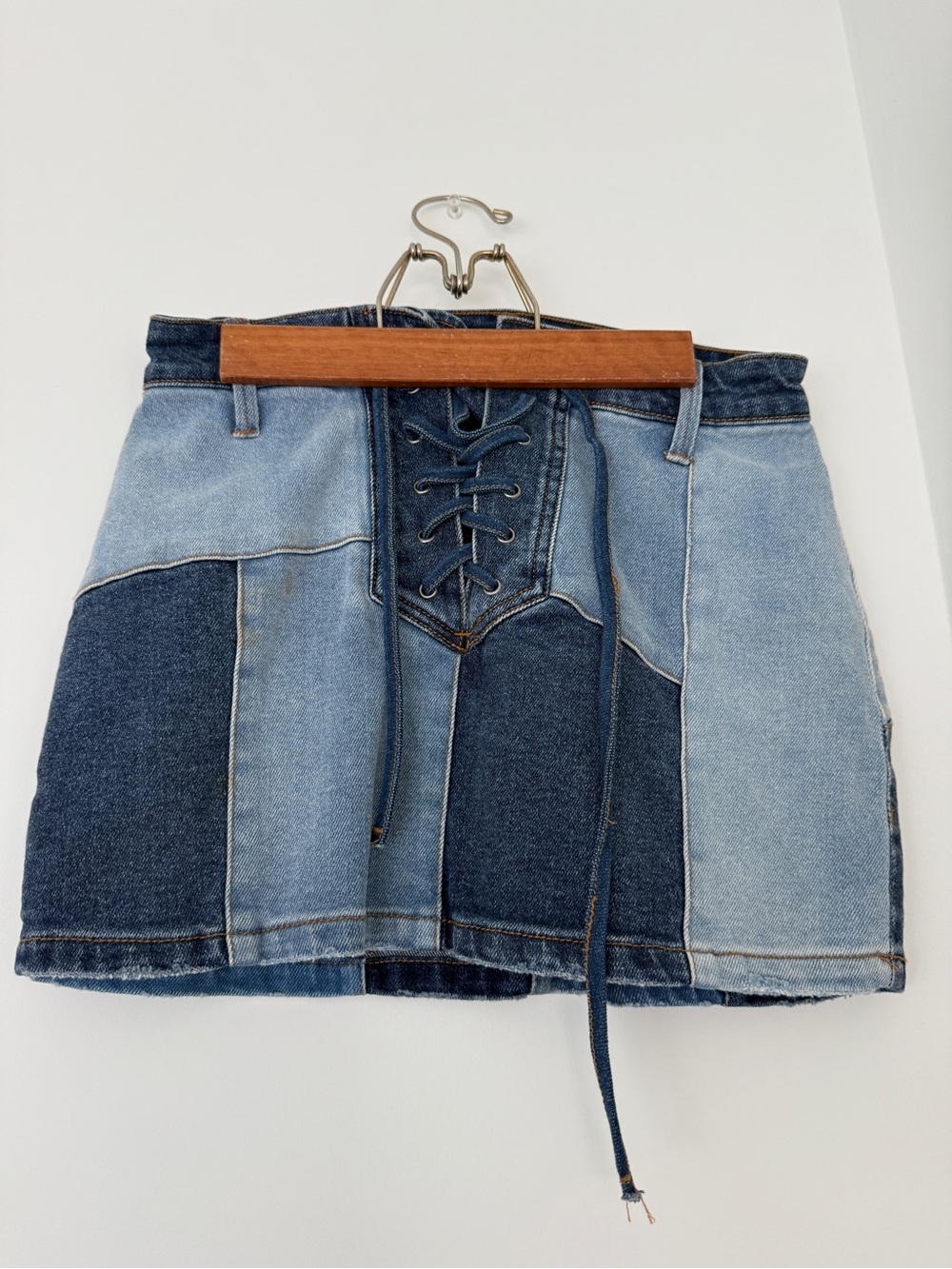 AFRM mini jean skirt